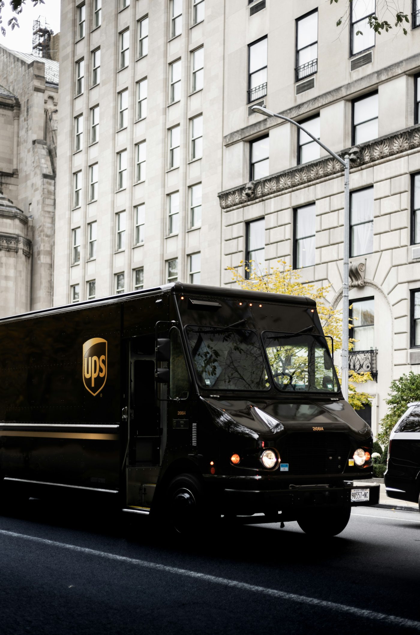 Pick up and delivery service - delivery truck in the city